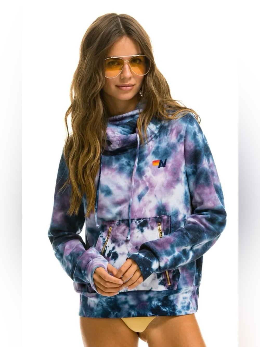 Aviator Nation tie-dye Ninja pullover hoodie sz S - Picture 9 of 14